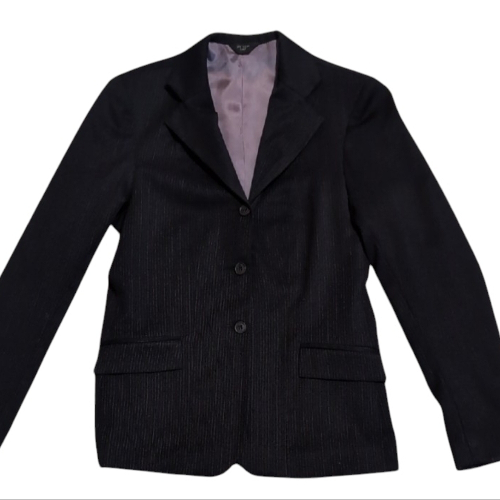 Devon-Aire Kids Classic Purple Pinstripe Black Blazer – Size 12